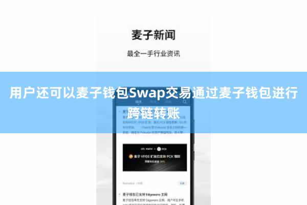 用户还可以麦子钱包Swap交易通过麦子钱包进行跨链转账