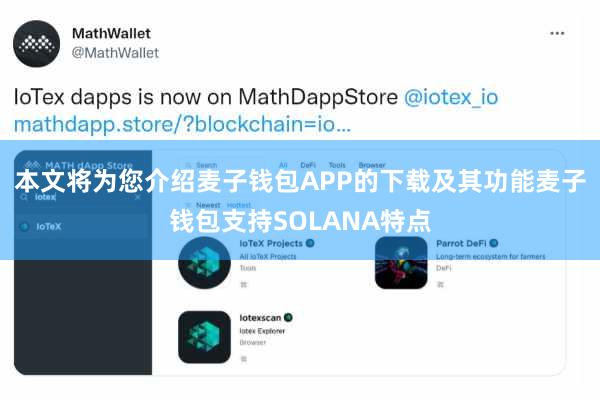 本文将为您介绍麦子钱包APP的下载及其功能麦子钱包支持SOLANA特点