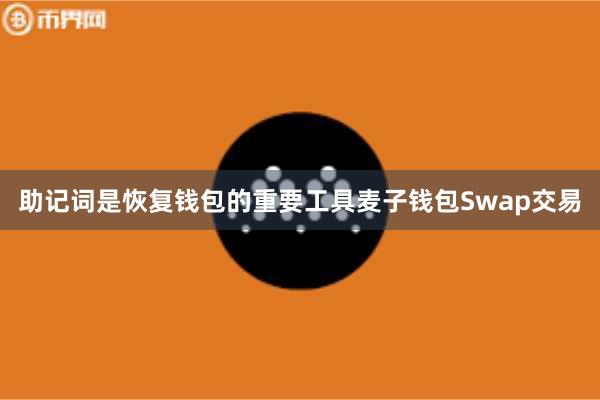 助记词是恢复钱包的重要工具麦子钱包Swap交易
